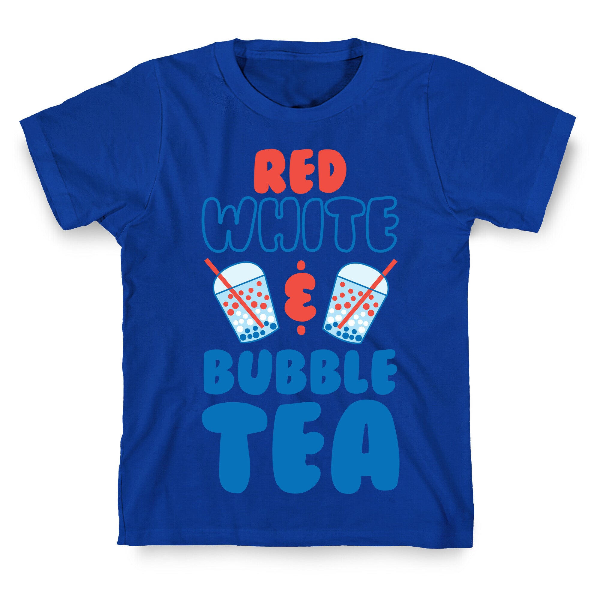 Red, White and Bubble Tea T-Shirt